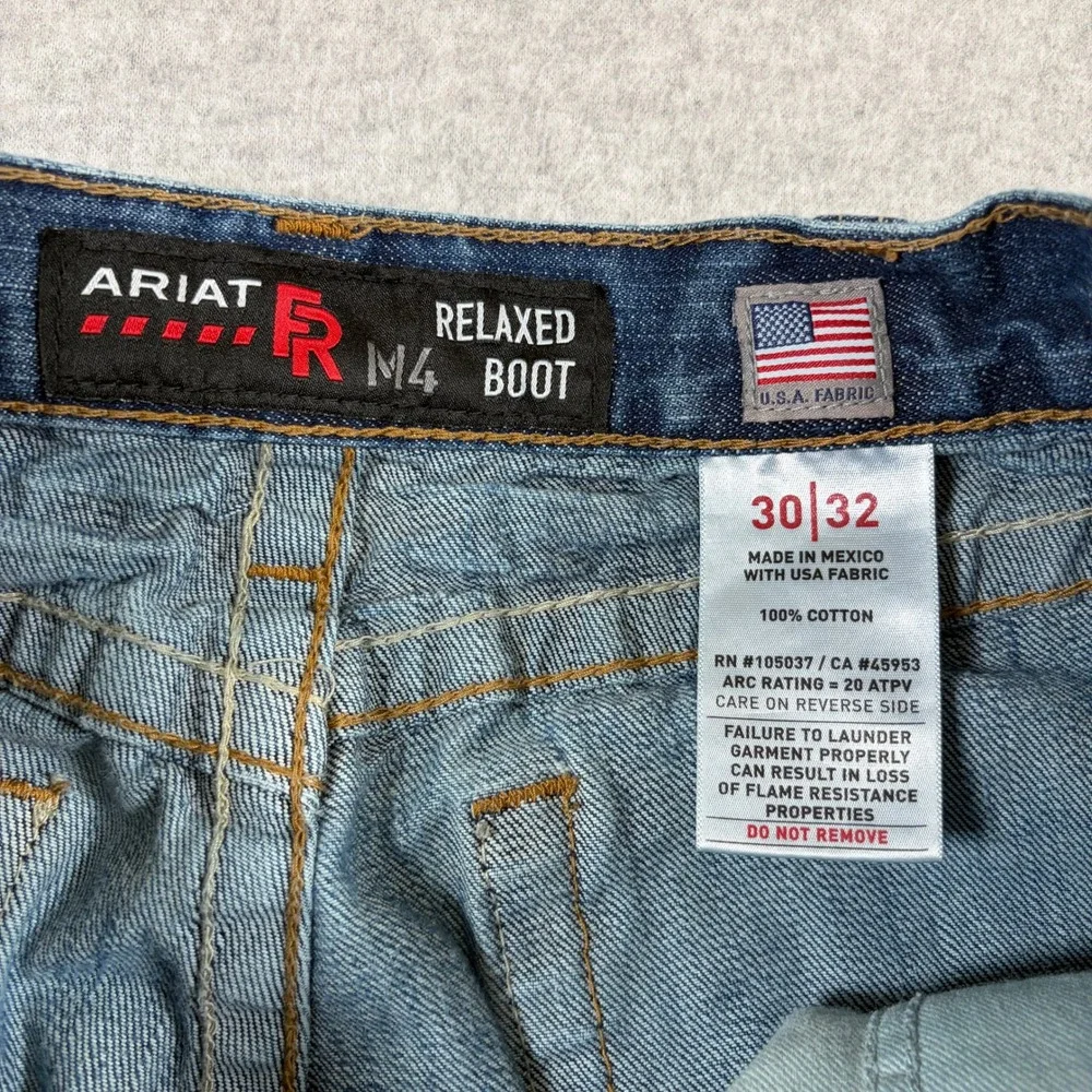 Ariat M4 FR Relaxed Boot Jeans Mens 30x32 (30x30) Blue Flame Resistant Workwear